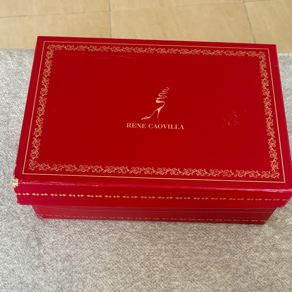 Rene Caovilla  with Red Shoe Box